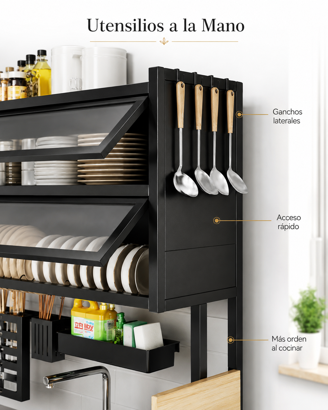 ORGANIZADOR DE COCINA 2 TAPAS: MÁS ORDEN Y MÁS ESPACIO